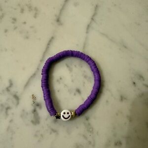 Purple Smiley Face Kids Bracelet